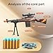 Bsyzyani Shell ejecting Kids with Foam Fake Shotgun Soft Bullet Toy Gun and for Realistic Dart Blaster Shooting Games Boys Birthday for Age8 9 10 12+ Year Old Kid Gift with Scope Sniper Rifle (Grain)