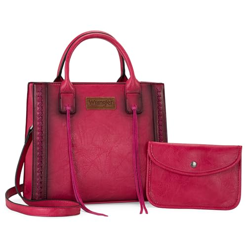 Image of Wrangler Tote Bag for Women Western Cowhide Purse and Wallet Set