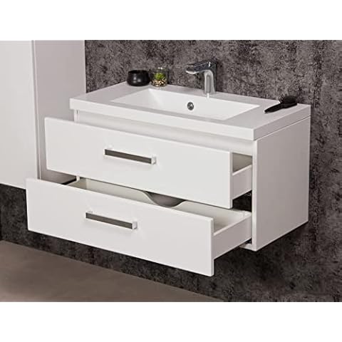 Quentis Badmöbel Genua 80, weiß glänzend Cover