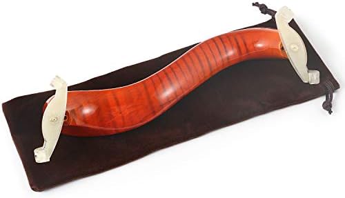 STYDDI Wood Violin Shoulder Rest for 4/4, 3/4 Sizes, Adjustable Maple Wood Violin Shoulder Pad for Beginners and Students