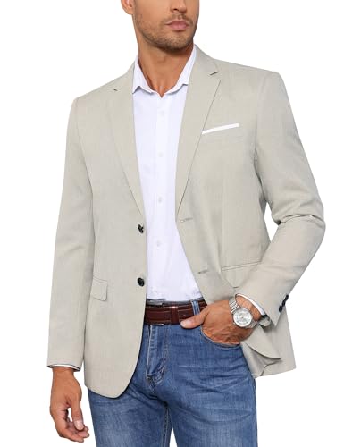 TURETRENDY Men's Casual Blazer Sport Coat Lightweight Two Button Business Jackets