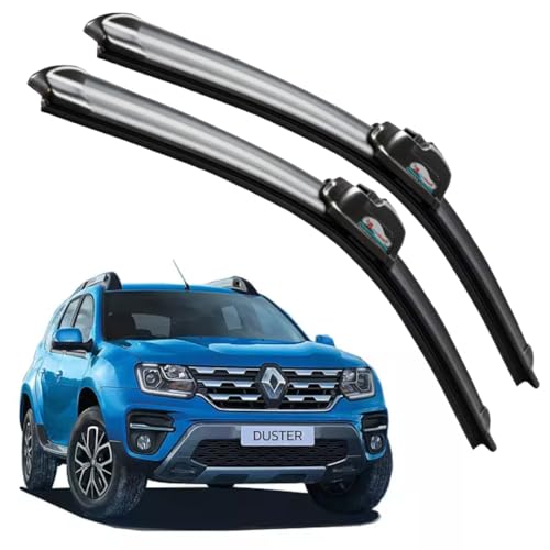 Image of Frameless Rubber Car Wiper Blades Set of 2 Compatible with (Renault Duster (2013-2018) (D-20,P-20))