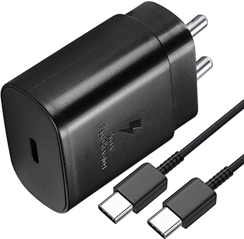 Image of Original 25 Watt Superfast Charger for Samsung M50 / M51 / M51s / A2 / M10s / M40 / A51- Black