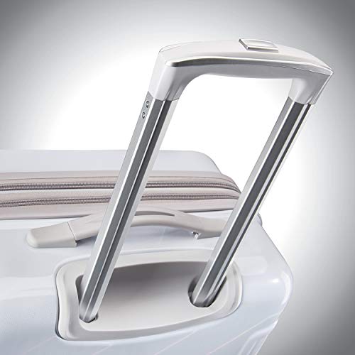 American Tourister Moonlight Hardside Expandable Luggage With Spinner Wheels, Iridescent White, Checked-Large 28-Inch #TOP2