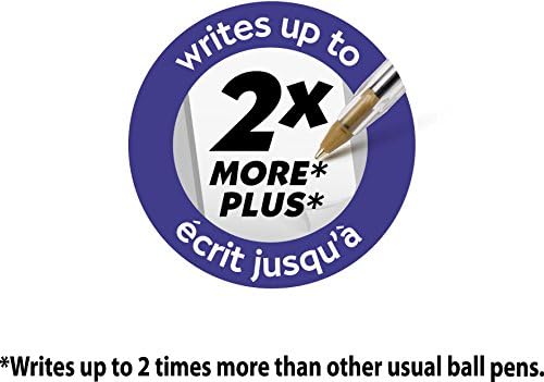 BIC Cristal Fun, Ballpoint Pens, Smudge-Proof Writing Pens and Wide Point (1.6 mm), Ideal for School, Purple Ink, Pack of 20 - View 8