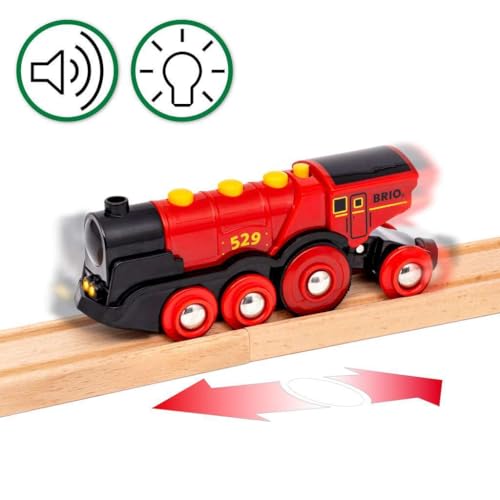 Brio World – Set Di Treni Lola Rossa | Pista In Legno Per Bambini | Treno Brio Bambini 3 Anni O Più | Idee Regalo | Regalo 3 Anni - 5