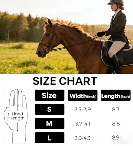 ZVZHM Horse Riding Gloves Equestrian for Women, Mesh Breathable Horseback Riding Gloves with Ultimate Grip, Lightweight Comfort Fit Ideal for All Season Training - Thumbnail 6