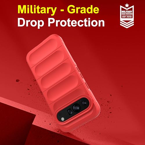 Image of Zapcase Back Case Cover for Google Pixel 9 Pro | Compatible for Google Pixel 9 Pro Back Cover | Liquid Silicon Magic Case with Camera Protection | Red