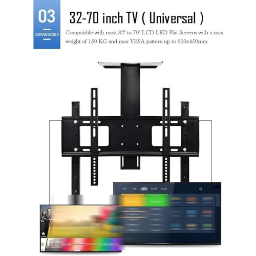 Soporte móvil para TV con ruedas, 32-70 pulg. miniatura 3