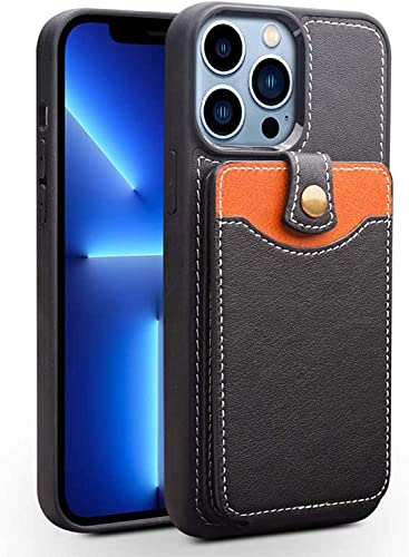Coque arrière de téléphone en cuir pour iPhone 13 Pro Max antichoc