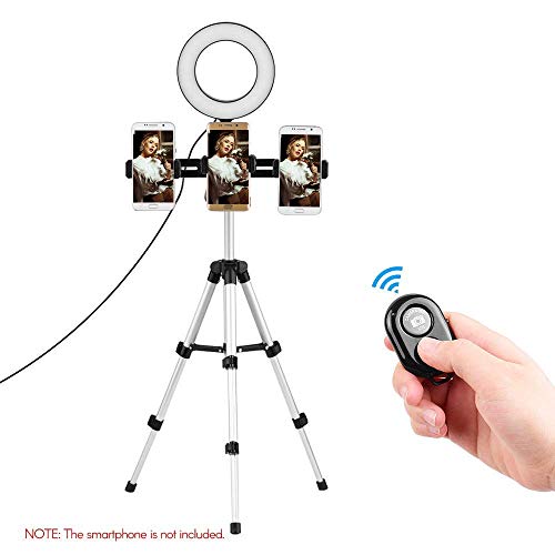 Image of 6.3Inch Led Ring Light with Tripod Phone Holder Bt Remote Control for Video Shooting Live Streaming Selfie Makeup Household Equipment