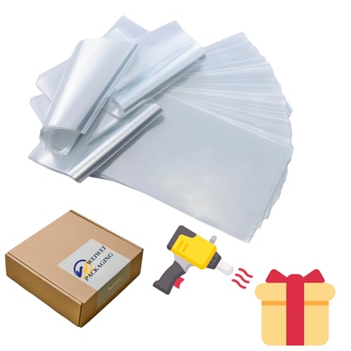 Weiwei - Heat Shrink Wrap Bags 7x10 Inch 200PCS, Odorless PVC Shrink Wrap Bags with Vent Hole for Packaging Merchandise, Gift Wrapping, Shoes, Homemade DIY Projects
