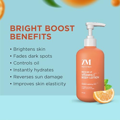Image of ZM Zayn & Myza Vitamin C Body Lotion, Glow Reviving & Skin Brightening, Shea butter, 500ml