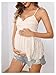 MakeMeChic Women's Maternity Summer Tank Tops Spaghetti Strap Ruffle Hem Sleeveless Pregnancy Camisole Apricot Medium