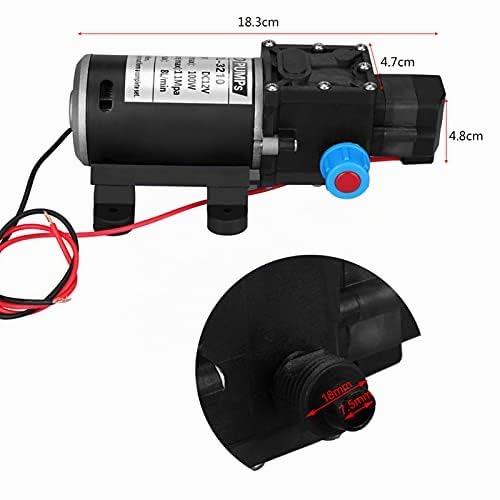 Pompe à Eau Haute Pression Automatique DC 12V 100W 8L / Min 160Psi avec le Commutateur de Pression Pompe à Eau à Amorçage