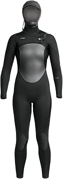 XCEL Womens Axis Hooded Front Zip Full Wetsuit, High-Performance Stretch, Extra Warmth for Cold Water, 5/4mm