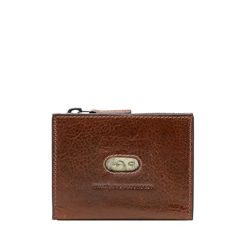 Image of Fossil Men's Andrew Leather Zip Card Case Wallet, Cognac, (Model: ML4394222)
