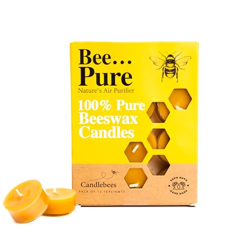 Candlebees 100% Pure Natural Beeswax Tea Light...