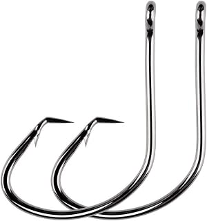 20pcs 1#-6/0 Gancos de Pesca de círculo de Acero de Alto Carbono Hanchos de Desplazamiento de pez de Pulpo Afilado con níquel Negro for Pesca de Agua Salada (Color : Size 4)