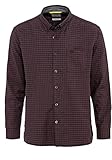 camel herren Kragenform: Button Down camel active Regular Fit Hemd Langarm Button Down Kragen Muster dunkelrot Größe XL