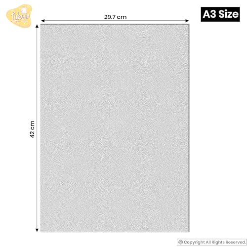 Image of Lakeer A3 White Felt Sheets - 1mm Thick, Stiff Fabric, Pack of 10, for DIY Crafts, Sewing, Scrapbooking, School Projects.