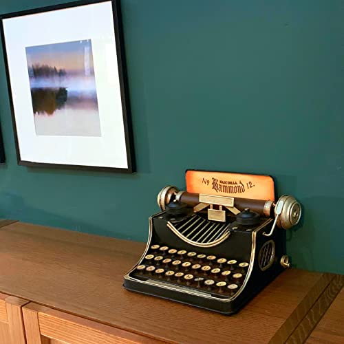 VANLAXY Money Bank Retro Vintage Tin Antique Typewriter Model Piggy Bank Coin Bank Classic Decoration for Home Shoot Movie Props