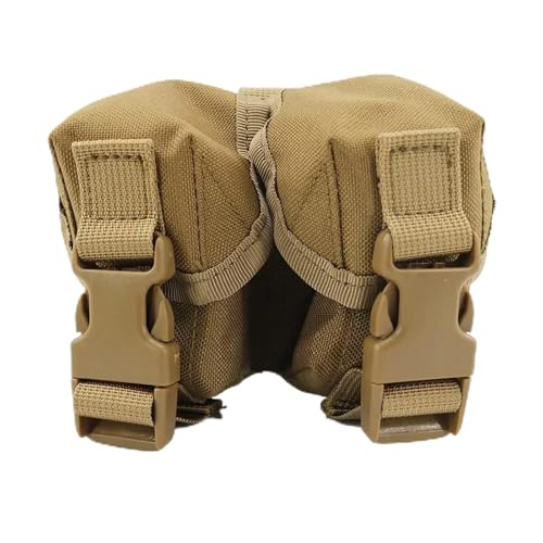 Bolsa Táctica, Paquete De Granada De Doble Fragmentación Molle, Bolsa De Herramientas De Transporte Diario, Bolsa De Accesorios, Equipo De Caza Y Airsoft(Khaki)