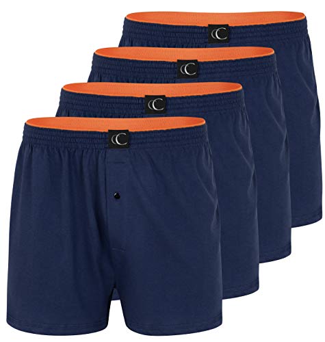 CC Clark Crown Herren Boxershort Loose fit Boxer im 4er Pack, 100% Baumwolle, Marineblau, Grösse 3XL Cover