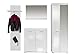 Produktbild trendteam smart living - 4-teilige Garderobenkombination Garderobenmöbel - Garderobe - Amanda - Aufbaumaß (BxHxT) 233 x 195 x 38 cm - Farbe Weiß Hochglanz - 139391101