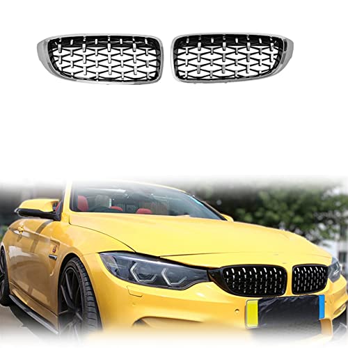 Grille calandre de course BMW F32 F33 F36 F80 : double haricot diamant noir 13-18