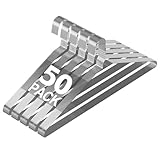 SPECILITE Wire Metal Clothes Hangers Bulk 50 Pack for Standard Size Suits, Coats, Shirts, Pants, Skirts, Space Saving, Non Slip,16 Inch 12 Gauge Ultra Thin, Silver