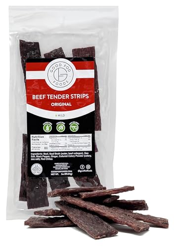 Good Fod Foods Tender Beef Jerky Steak Strips – Low