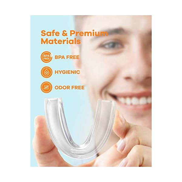 SmileShark Mouth Guard (4 Count), Mouth Guard for Clenching Teeth at