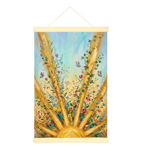 Poster mural toile soleil pour illuminer une pièce sombre