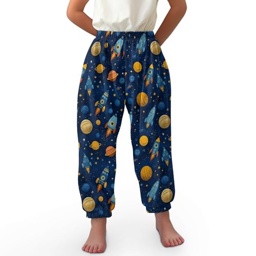 Image of Unisex Little Kids Yoga Trousers Bohemian Beach Pants Baggy Harem Activewear for Boys and Girls Age 3-10