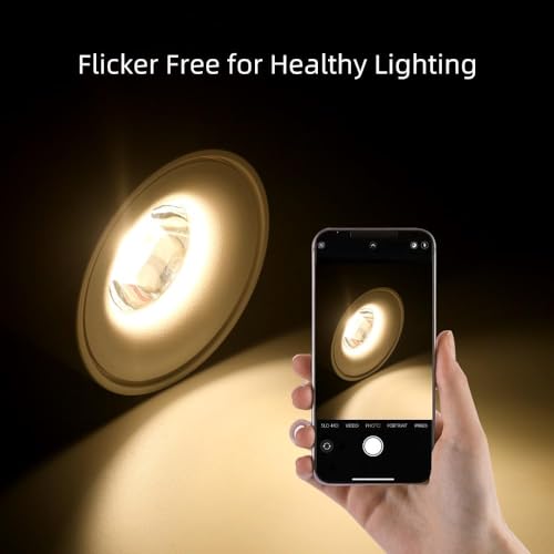 Image of Aisilan LED Ceiling Spot Light Indoor Dimmable 2 Pack, 7W Black Directional Accent Light, Adjustable Modern Spotlight Flush Mount, Warm White CRI 97, for Living Room Bedroom