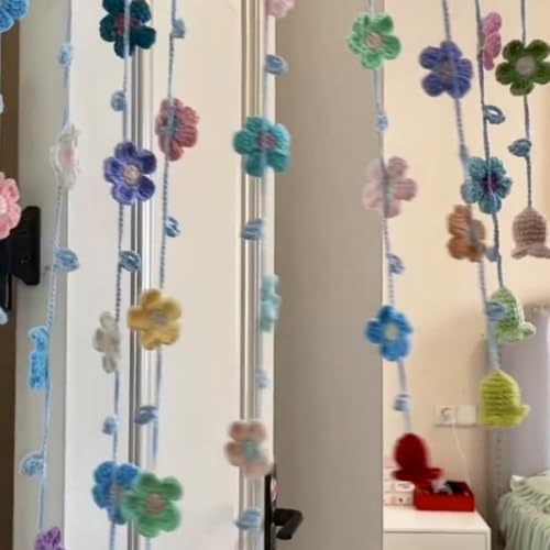 Guirnalda de ganchillo para ventana pared y decoración de dormitorio boho 8