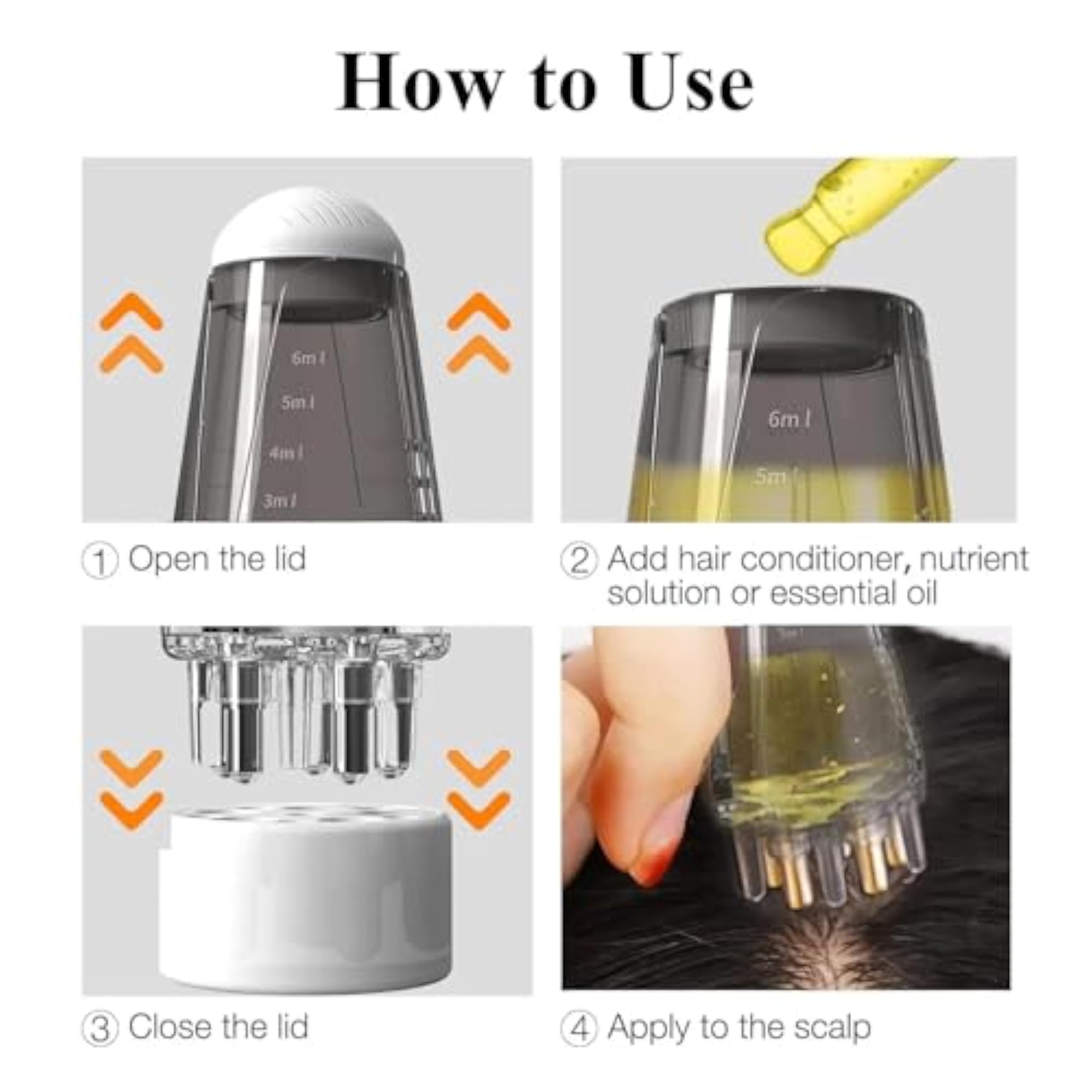 Hair Oil Applicator Comb for Scalp Treatment