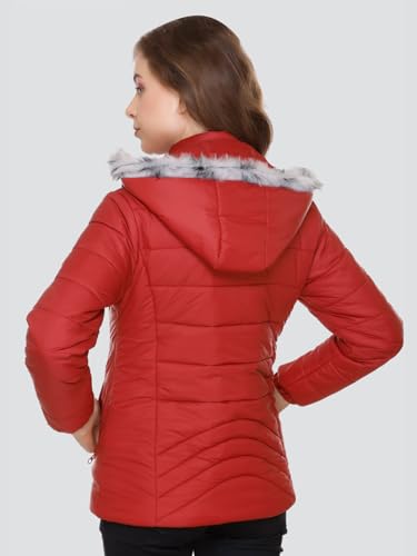 Image of RARE TIMES Women's Stylish Solid Full Sleeves Jacket | Winter Wear Quilted Jacket for Travelling | Regulaer Fit Puffer Jacket For Women