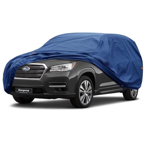 Image of Kaugung Heavy Duty SUV Cover Custom Fit for Subaru Ascent (2018-2025),SUV Car Cover Waterproof All Weather with Anti-Theft Lock,Sun, Rain, Dust & Snow Protection.(USA Warehouse,Within 3-7 Days)