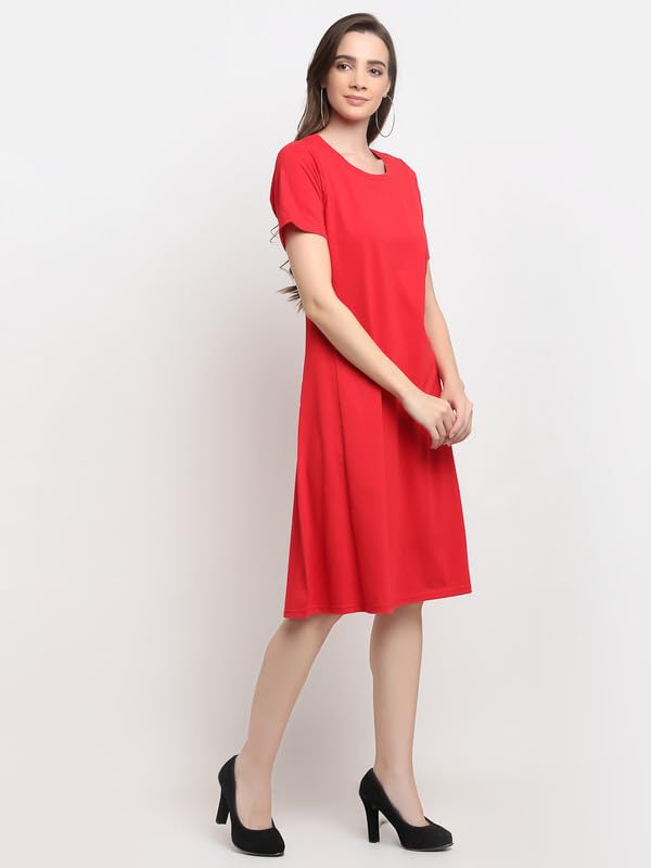 Image of Women's A-Line Cotton Midi Dress
