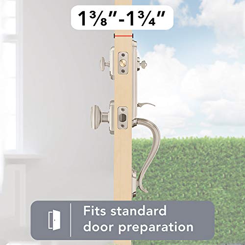 Baldwin Avendale, Front Entry Handleset With Interior Knob, Featuring Smartkey Deadbolt Re-Key Technology And Microban Protection, In Satin Nickel #TOP4