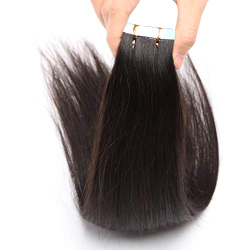 Seamless Remy Tape in Hair Extensions Real Human Hair Dark Brown...