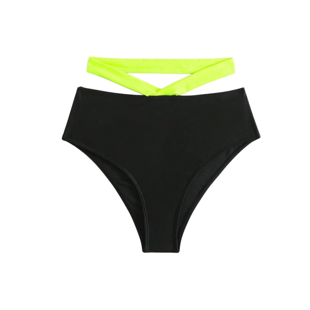 Set di abbigliamento per Pole Dance/Pole Exotic/Pole Sport - Sportivo con Nero e Neon