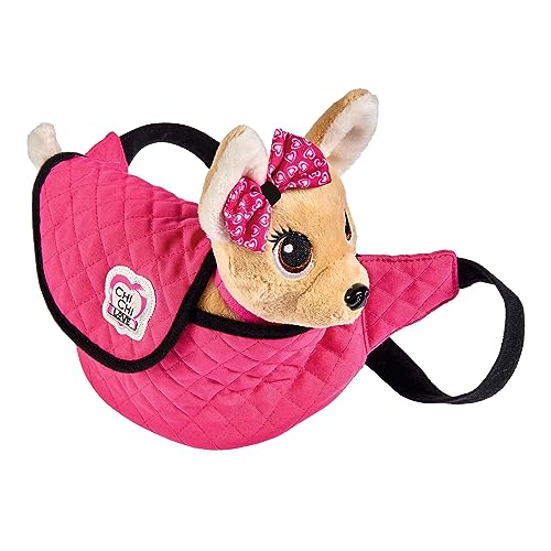 Simba 105893494 - Chichi Love Street, Chihuahua Plüschhund in Einer trendigen Bauchtasche, Gurt größenverstellbar