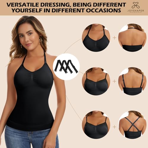 Image of JOYSHAPER Shapewear Camisole With Built In Bras Halter Tops for Women | Tummy Control Shapewear Tank Top,Padded Bras Camisole, Everyday Or Casual Use,Comfortable To Wear, Smoothing Waist & Abdomen