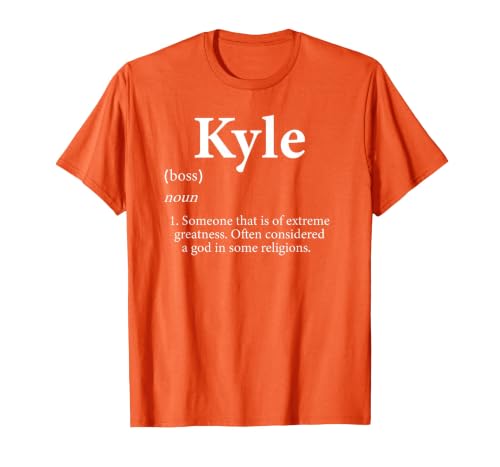 Kyle Definition Personalized Name Costume for Kyle T-Shirt, Men, Orange, X-Large