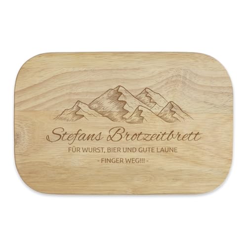 Personalisiertes Frühstücksbrettchen 'Brotzeit' Motiv, Ihr Text...