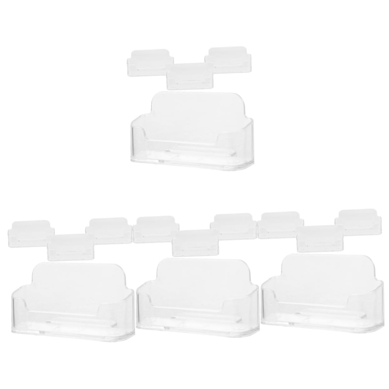 NUOBESTY 4 Juegos Tarjetero Transparente Tarjetero Tarjetas Visita Tarjetero Para Tarjetas De Visita Mesa Porta Tarjetas Carpeta De Tarjetas Pararse Base De La Tarjeta 、pc 4 Uds * 4