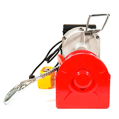 Electric for M-ini Hoist, TUPARTS 2000LBS Overhead Winch Crane Powered Wire Hoist w/Remote Control for Garage Auto Shop (1600W) - Thumbnail 2